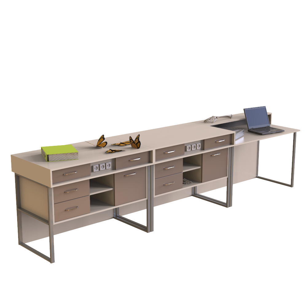 Стіл письмовий на металевому каркасі (демонстраційний) МЕБЛІ ТЕХНОСТИЛЬ